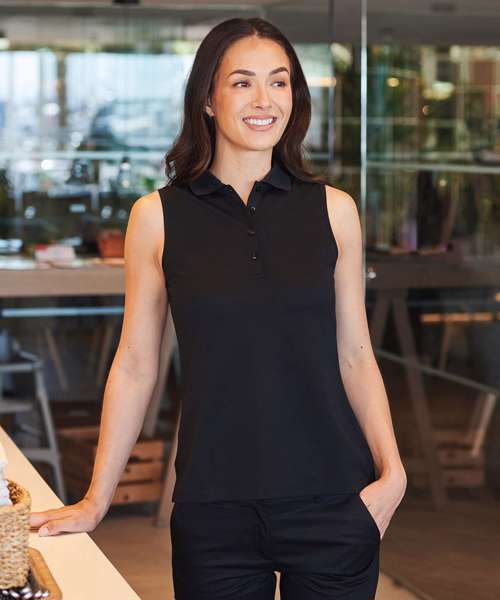 Women’s sleeveless Coolplus® polo shirt