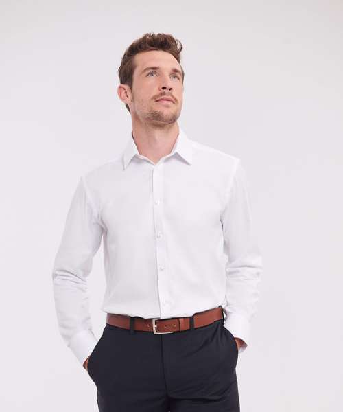 Long sleeve herringbone shirt