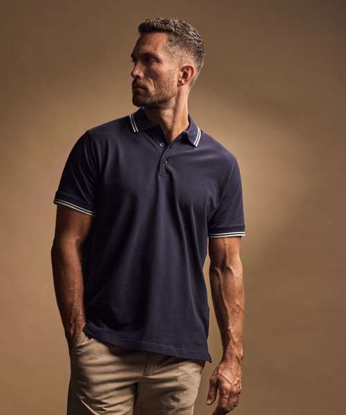 Luxury stripe stretch polo (1407)